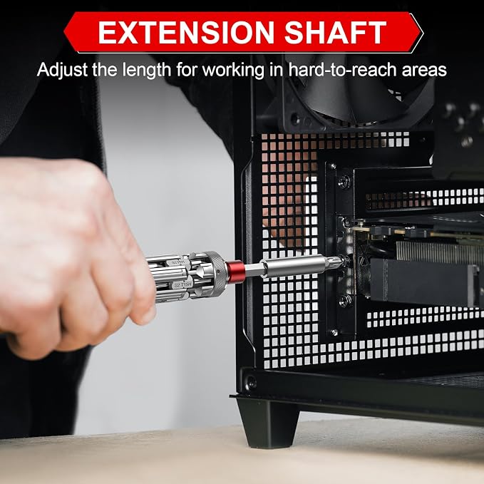 JOREST 19 in 1 Multi Screwdriver, EDC Screwdriver for Computer, Home Repair | Magnetic Multitool Screwdriver with Torx Phillips Hex Flathead, Tool Gifts for Carpenter Technicians, Engineers, DIY Lovers