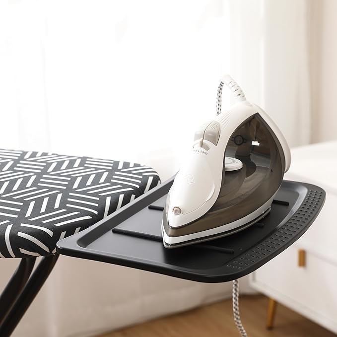 caius Ironing Board with Iron Rest, Ironing Area 43"x13" Heavy Duty, Easy to Fold