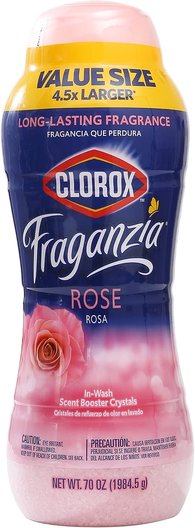 Clorox Fraganzia Scent Booster Crystals, Rose Scent, 70 Oz Bottle
