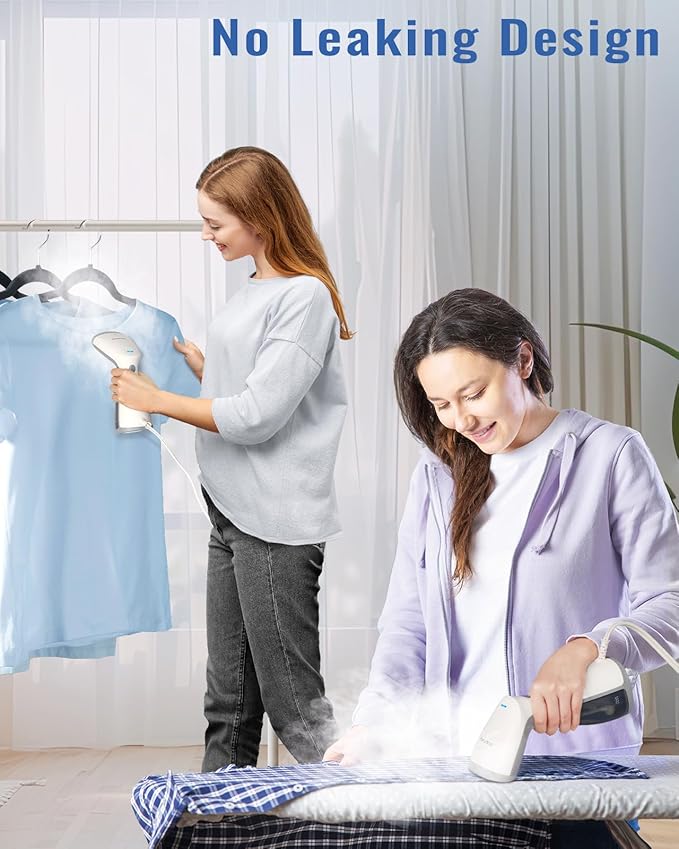 BEAUTURAL Steamer for Clothes, Portable and Handheld Garment Wrinkle Remover, Fast 25s Heat-up, 120V Only (Not for 220V Europe)