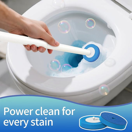 Disposable Disposable Toilet Bowl Cleaner Brush, Toilet Brush and Holder Set with Refills, Bathroom Cleaning Supplies (32 Replacement Heads)