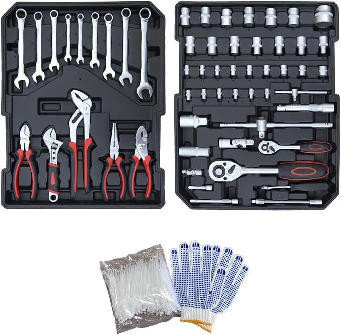 Hantinstom 900PCS Pro-Grade Tool Set: Massive Selection; Heavy-Duty Rolling Toolbox; For Professional Repair, Maintenance & Industrial Use