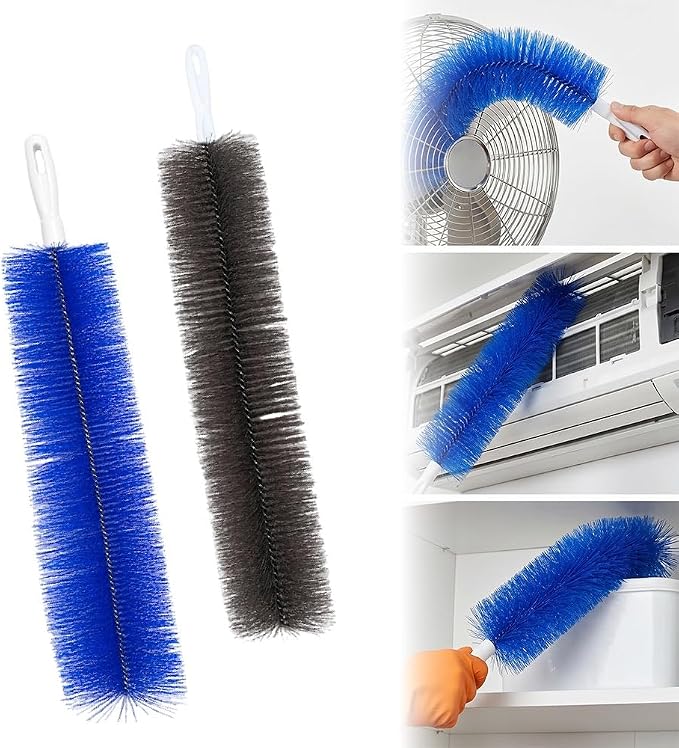 2026 New Bendable Microfiber Head Reusable Dust Remover | Fan Cleaner Brush, Flexible Dusting Brush Tool for Electric Fans Air Conditioning Ceiling Fan Blind Home Car Vents Curtain