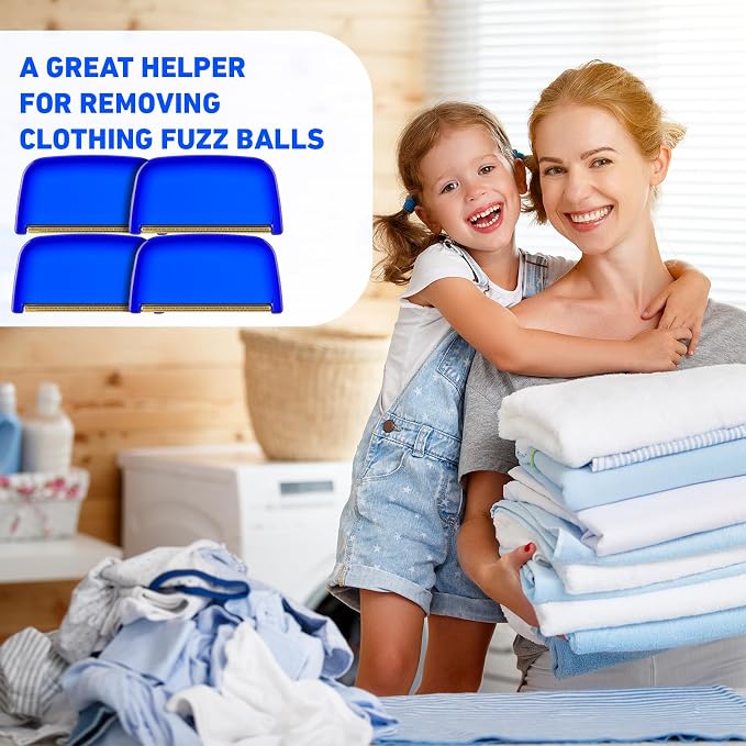 Boao 4 Pieces Sweater Combs to Remove Pilling Sweater Defuzzer Multi-Fabric Shaver Comb Wool Pilling Remover Pills, Fuzz from Clothes (Classic Industrial)