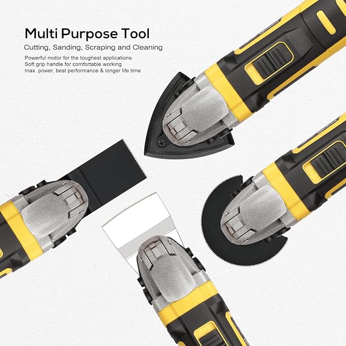 Corded Oscillating Multi Tool Kit 3.5A with 30Pcs Accessories | 22000OPM Oscillating Power Tools for Home Improvement, Woodworking, 6-Speed, Quick Clamp System, 4° Oscillating Angle