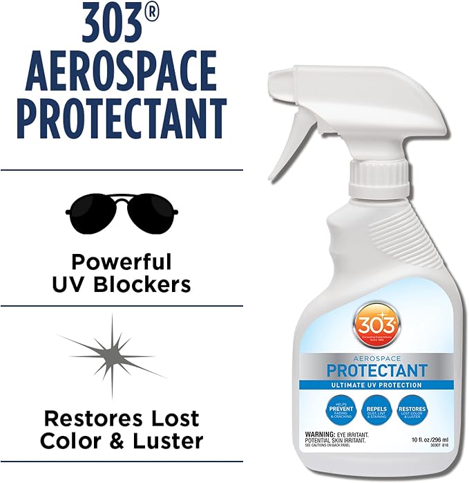 303 Aerospace Protectant for Vinyl, Plastic & Rubber, 10 oz | Provides UV protection while helping prevent fading, cracking, and discoloration.