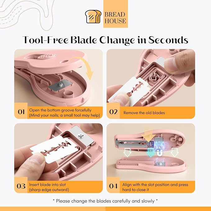 Bread Lame Sourdough Scoring Tool, Extractable & Magnetic Bread Scoring Tool, Bread Scoring Knife for Sourdough Bread Baking, Bread Scorer Tool with 5 Replaceable Razor Blades