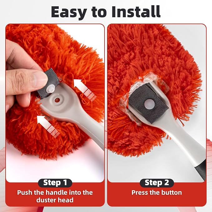 4 Pack Reusable Duster Refill Fit for OXO & MR.SIGA Duster | NOT Include Handle | Washable Microfiber Duster Refill for Cleaning | Fit for OXO Good Grips & MR.SIGA Lint Free Duster