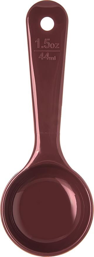 Carlisle FoodService Products Measure Miser Solid Measuring Spoon with Short Handle, 1.5 Ounces, Brown (Pack of 2)