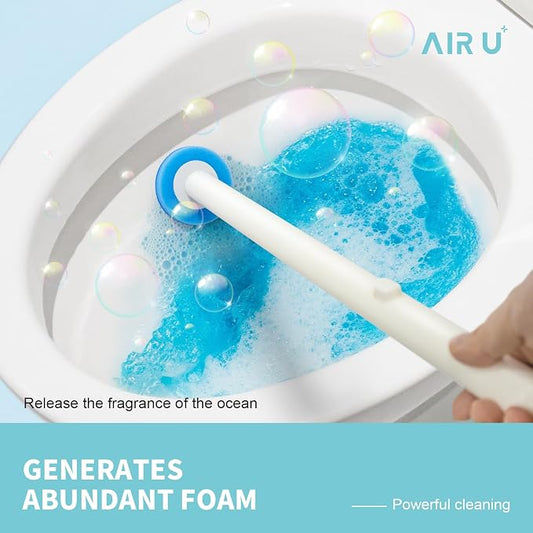 48 Count Disposable Toilet Brush Heads, Toilet Bowl Wand Refills for Toilet and Bathroom Cleaning, Not Suitable for Electric Toilet Brushes