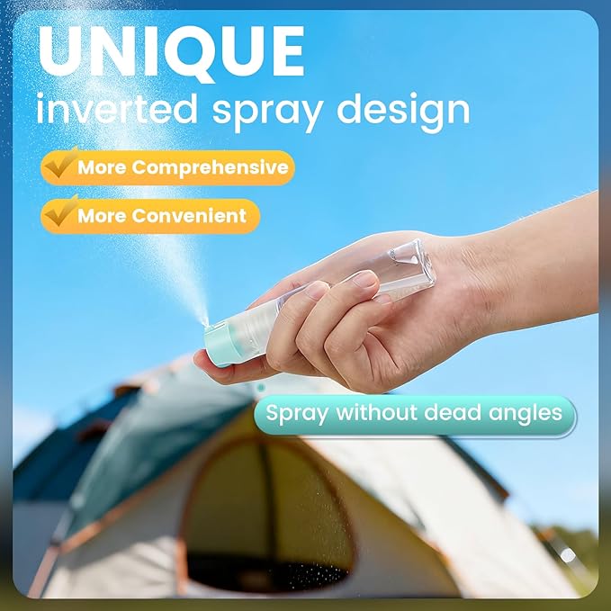 4 Pack Refillable Spray Bottle, Reversible Small Empty Spray Bottle with Fine Mist, Leak Proof - for Cleaning Solutions, Mosquito prevention, Face & Hair Mist - 4pk 1 OZ / 30 ML