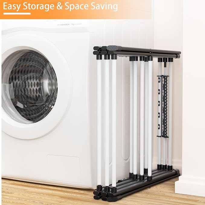 Foldable Drying Rack Clothing Clothes Drying Rack White-1pack | Collapsible Dryers for Laundry - 40" x 28.8" x 14.2", Space Saving Indoor&Outdoor