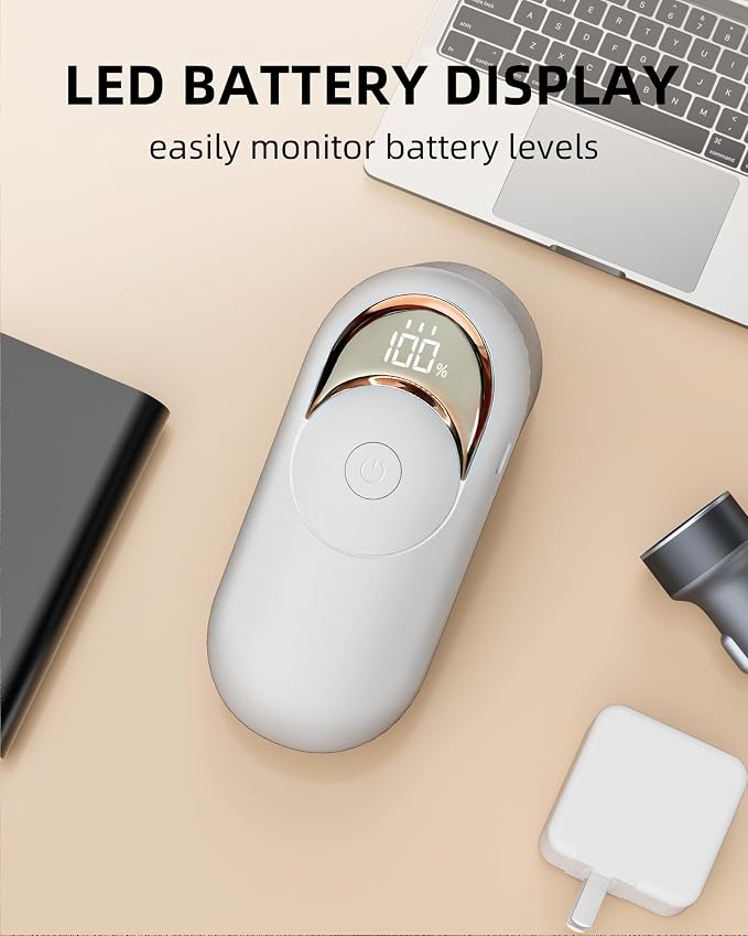 Fabric Shaver Lint Remover for Clothes, Portable Sweater Defuzzer | Rechargeable with LED Display, 3 Speeds, 2 Extra 6-Blade Heads, Removes Lint, Fuzz Fabric Pills from Clothing and Fabrics