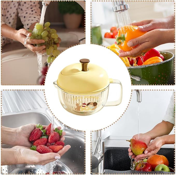Hand Crank Washing Bowl, Salad Washer And Spinner With Bowl | Quick Dish Dryer System, Kitchen Prep Accessories For Home, Camping, Picnic