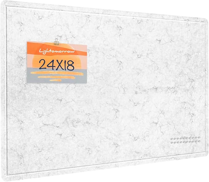 Felt Bulletin Board 24x18 inches, Decorative Pin Board for Home & Office | Cork Board Alternative for Wall with Push Pins, Display Mood Board for Photos, Notes & Reminders