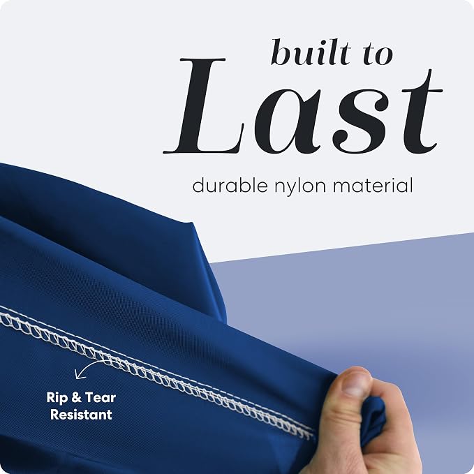 Handy Laundry XL Nylon Laundry Bag 30"x40", 60 lb Capacity, Navy Blue | 30"x40" XL Nylon Laundry Bag, Locking Drawstring, Machine Washable, Heavy Duty, Travel Dorm Hamper Liner, Navy Blue
