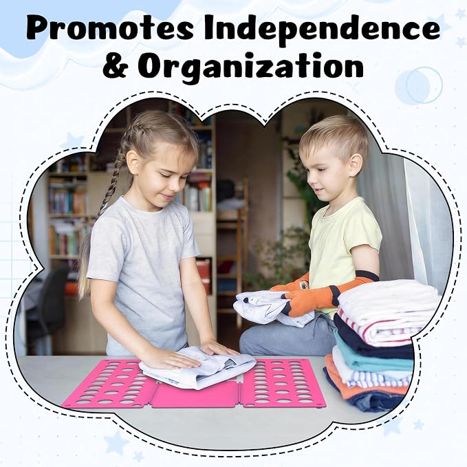 Shirt Folding Board Kids Clothes Folder Laundry Folding Tool | Space-Saving Design, Durable Material, Easy Storage Organizer