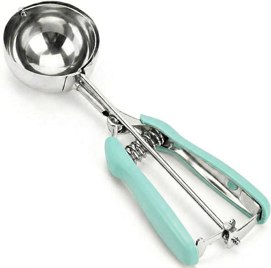 Ice Cream Scoop, 18/8 Stainless Steel Cookie Scoop, Cookie Scoops for Baking, 5.3Tbsp/80ml/2.7oz Cookie Dough Scoop, Ice Cream Scooper with Trigger Release, Cookie Scooper, Cupcake Scoop(Mint Green)