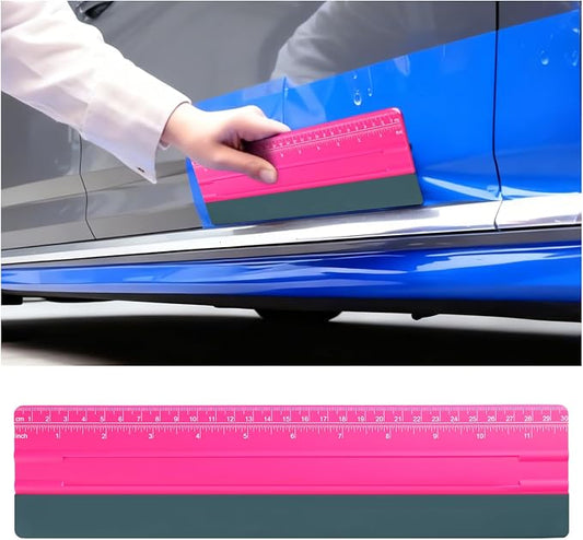 Upgraded 2-in-1 Felt Squeegee for Vinyl with Ruler,Multi-Purpose Vinyl Wrap Squeegee Tool for Car Window Tint,Film,PPF Application,Portable Vinyls Squeegees Tool Wallpaper Tools
