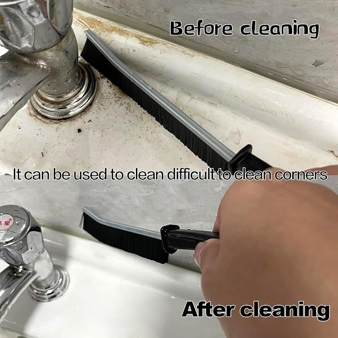AcceLeah 20Pcs Crevice Cleaning Brushes, Hard Bristle for Dead Corners | Hard bristle crevice brushes with alloy handle, great for cleaning stubborn dead corners in bathrooms and kitchens.