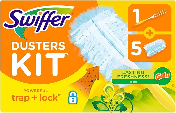 Swiffer Heavy Duty Dusters Starter Kit, Gain, Blue (74330)