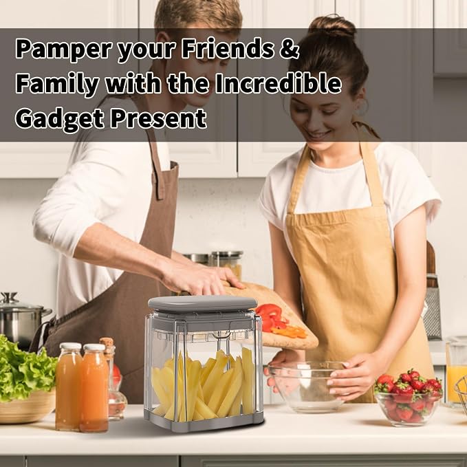 French Fry Cutter, Solucky Potato Onion Cutter, Professional Homestyle Vegetable Chopper Dicer, Great for Potatoes Carrots Cucumbers Zucchini Pepper