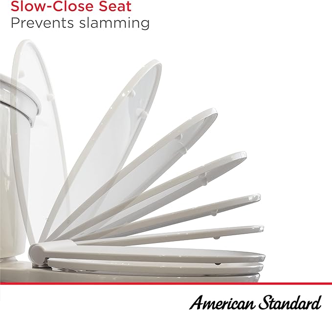 American Standard 5020A65G.020 Traditional Luxury Toilet Seat, Slow-Close, Elongated Front, White (Pack of 2)
