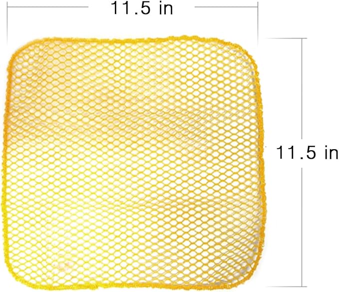 Dish Washing Net Scrubber 5pcs/ Innovative Mesh Cloth, Quick Dry - No More Sponges with Smell / 11.5 by 11.5 inches/Advanced Raw Material-Polypropylene 100% (Pink 5)