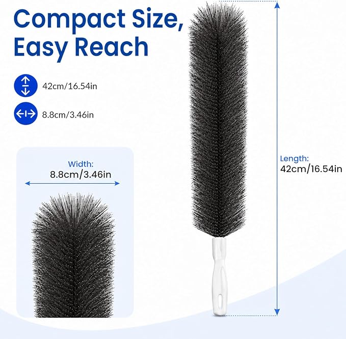 Fan Cleaning Brush, Bendable Dust Remover for AC Vent Grilles, Window Tracks, Keyboards and Narrow Spaces (3)