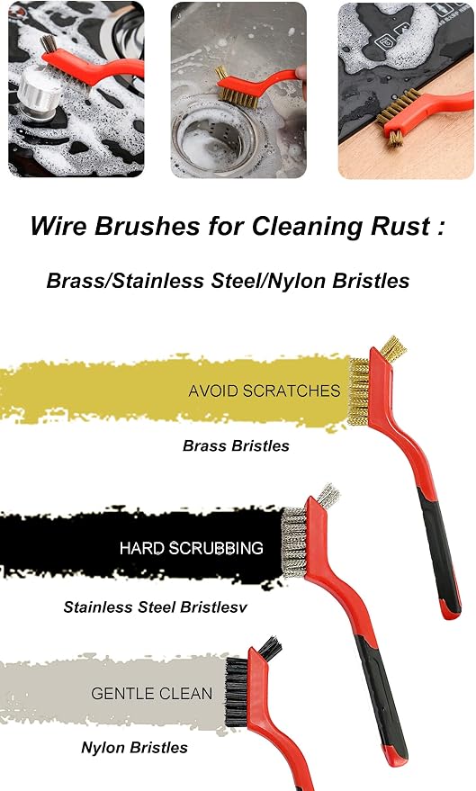 20pcs Cleaning Brush Set, Crevice Cleaning Brush Set with Mini Wire Nylon Bristle Brushes, Hard Bristle Scrub Brushes, Hard Water Stain Remover, Window Track Cleaner, Shower Head Cleaner