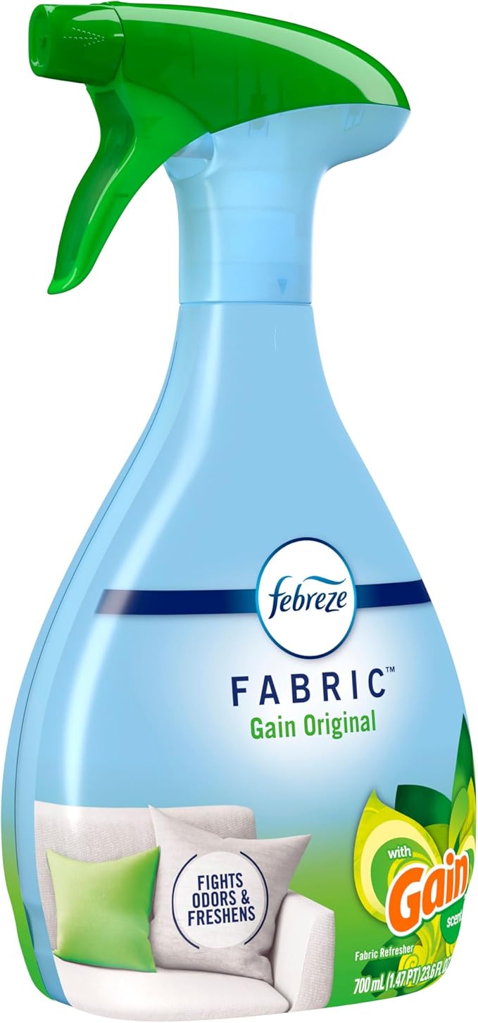 Febreze Fabric Spray Air Freshener, Odor-Fighting Fabric Refresher, Sneaker Balls Alternative, Couch Cleaner, Linen Spray, Multi-Use, Gain Original Scent, 23.6 fl oz (Pack of 2)
