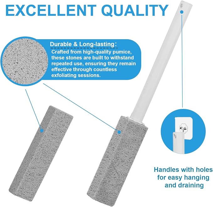 12 Packs Pumice Stone Toilet Bowl Cleaner, Pumice Stone for Cleaning, Powerfully Cleans Hard Water Rings, for Cleaning Toilets, Bathtubs, Grills, Swimming Pools, Sinks