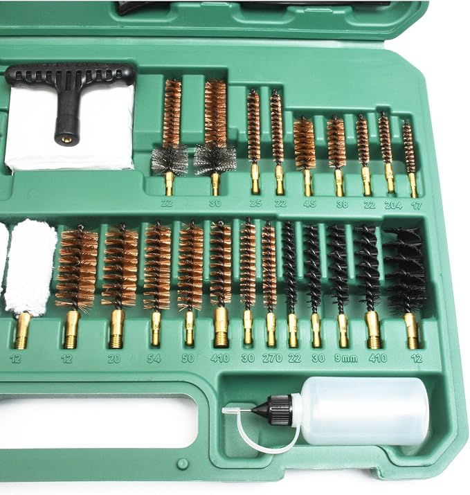 Universal Cleaning Kit for All Guns - Brushes for Pistol, Handgun, Shotgun, Rifle - Elite Brass Rods and Accessories for Men