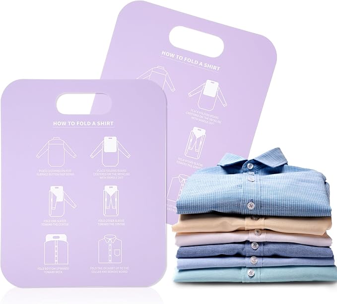 NUOBESTY 2pcs Shirt Folding Board, Shirt Packing Cardboard Inserts for Shipping, Pp Clothes Folding Tool for Laundry Organization, Garment Inside Accessory for Boutique Display for Clothing