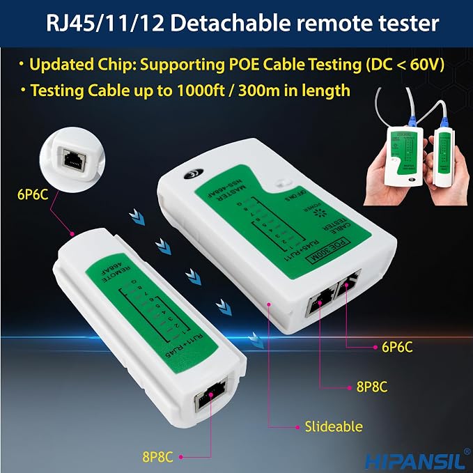 RJ45 Crimp Tool, Ethernet Crimper Tool Kit With CARRYING CASE, All-In-One Pass Through Network Cable Tool For Cutting, Stripping, Crimping Cat5 Cat6 RJ45 RJ11 RJ12 – Ideal For Home DIY, IT Technicians
