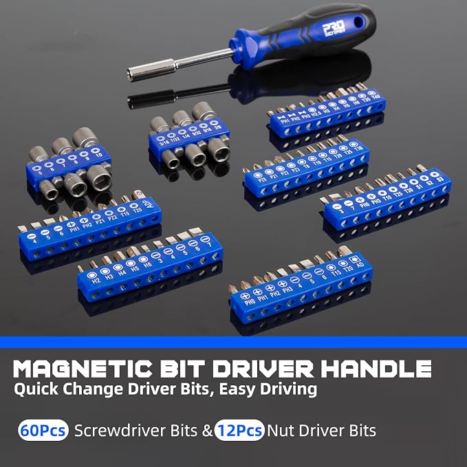 Prostormer 240-Pieces Mechanic Tool Set with Aluminium Tool Box | SAE and Metric Sizes, Chrome-Vanadium Steel, Universal Household and Auto Repair Tool Kit