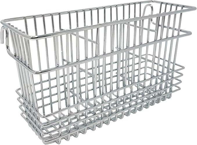 Better Houseware Silverware Utensil Drying Rack Holder Basket for Spoons & Chopsticks Silverware Caddy Silverware Drying Basket Silverware Drainer Basket (3 Compartments, Chrome)