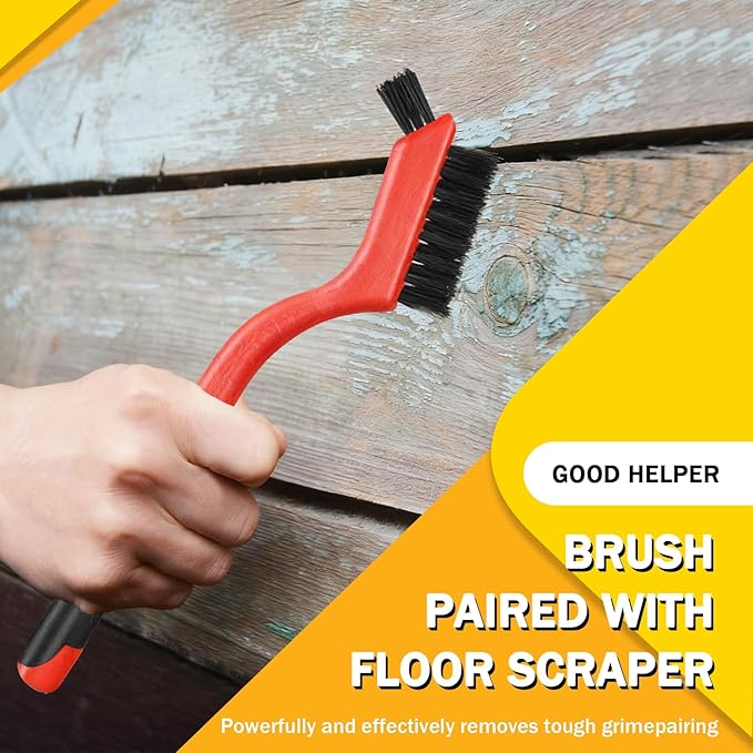 Floor Scraper Heavy Duty Long Handle,61in 4"Razor Blade Floor Scraper Adjustable with 10PCS Extra Metal Blades Paint Scraper for Cleaning Stickers Gum Glass Wall Tile Linoleum Stove Top
