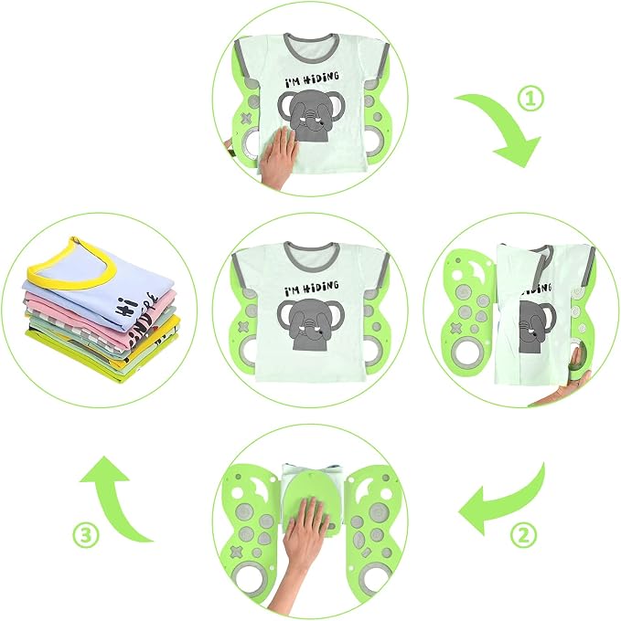 BoxLegend Kids Clothes Folder Arts & Crafts Drawing Kit Original Deluxe Set | Makes Laundry Fun for Kids, Dual Use, Butterfly-Shaped Design, Includes a Deluxe Ruler Set, Great Gift Idea