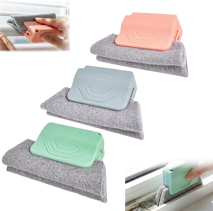 Magic Window Track Cleaner, 2026 New Handheld Window Groove Cleaning Brush Tool Set, Cleaner Brushes for Window lides Gaps Tile Lines Shutter Slats Car Vents & Narrow Gaps (3, Mix)
