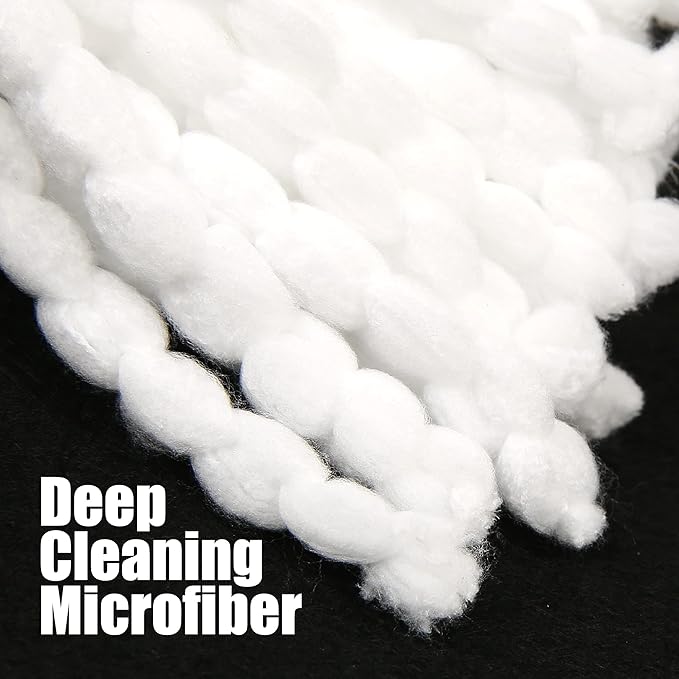 Mop Replace Head [ 3 Pack ] Mop Refills Compatible with Triangle Spin Mop, Made of Microfiber, Deep Cleaning Machine Washable and Easy-to-Replace