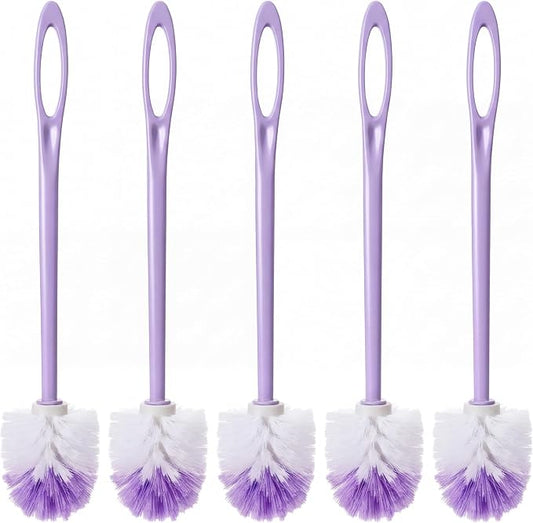 12 Pcs 17.3 Inch Purple Toilet Brush Bulk with Hook Hole Long Handle Toilet Bowl Cleaner Scrubber for Bathroom Household Cleaning Supplies Christmas Home Gifts