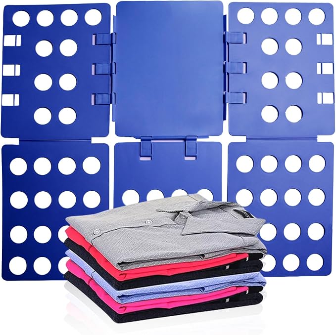 GYE T Shirt Folding Board T Shirt Clothes Folder Laundry Organizer Durable Tool Plastic Easy and Fast Folding Board for Kid Children and Adult to Fold Clothes (Blue) | Durable plastic construction, fast and easy clothes folding, suitable for kids and a...