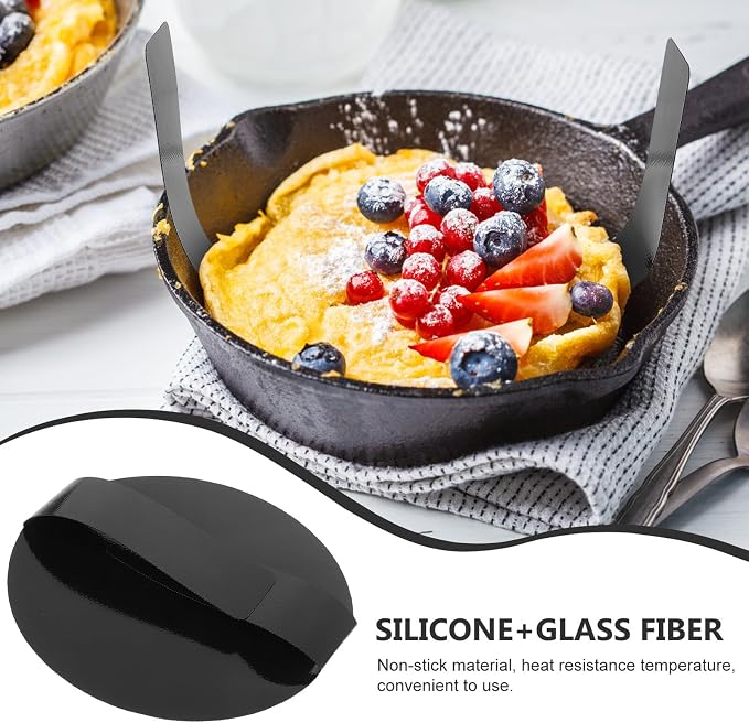 2pcs Black Silicone Bread Sling Baking Mats Heat Resistant Nonstick Small round Baking Pads for Oven Sourdough and Bread