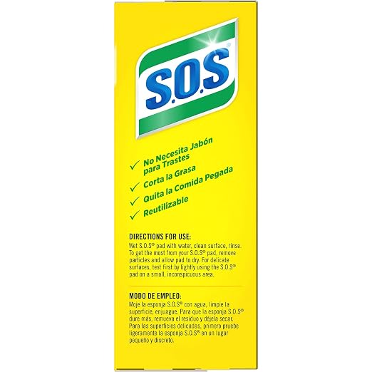 S.O.S Steel Wool Soap Pads, Lemon Fresh, 10 Count