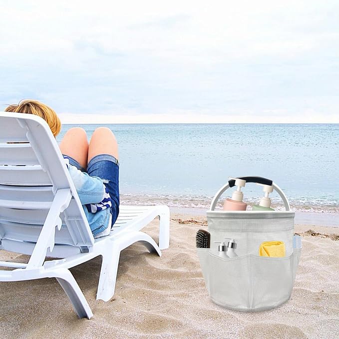 mumisuto Wearable Cleaning Caddy，Cleaning Supplies Organizer Foldable Basket Bucket Tool with Handle Cleaning Bag for Cleaning Professionals, Auto Detailers, Housekeepers (Clear)