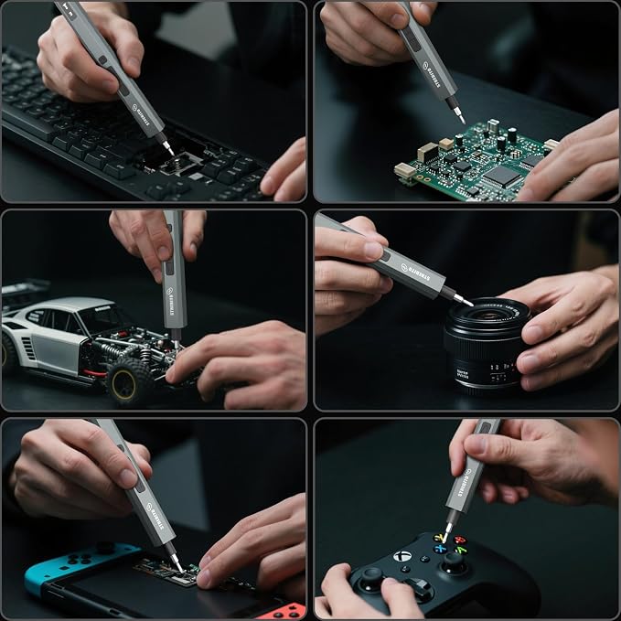 STREBITO 144-Piece Upgraded Electric Screwdriver | Max 0.7 N.m, 120 Magnetic Bits, 5-gear Torque Adjustment, Precision Screwdriver Set, Repair Tool Kit for Electronics and PC