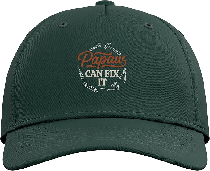 Papaws Can Fix It Handyman Repair Tool Humor Adjustable Baseball Hat