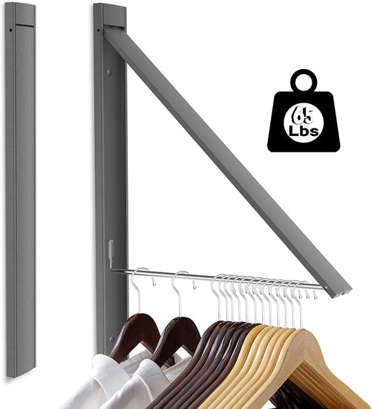 Clothes Drying Rack Folding Indoor,Laundry Room Organization,Wall Mounted Drying Racks for Laundry,Laundry Drying Rack Collapsible,Laundry Drying Rack,Retractable Clothesline (Gray)
