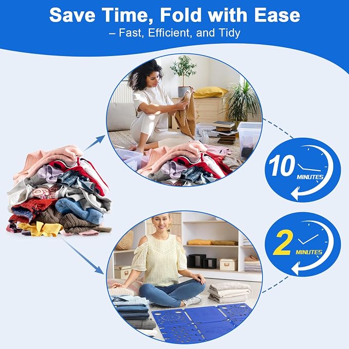 BoxLegend Shirt Folder Board Tshirt Clothes Folder Folding Board Durable Laundry Sorter Helper Liner, Blue | T-Shirt Folder,Plastic,For Adults and Kids,Laundry Sorter and Liner,Flip and Fold